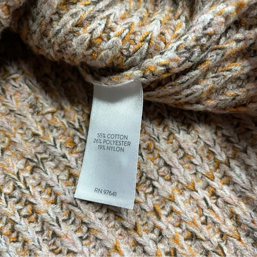 J.Jill‎ Sweater Vest Medium Rib Knit Sleeveless 1/4 Zip Pumpkin Spice Marl
